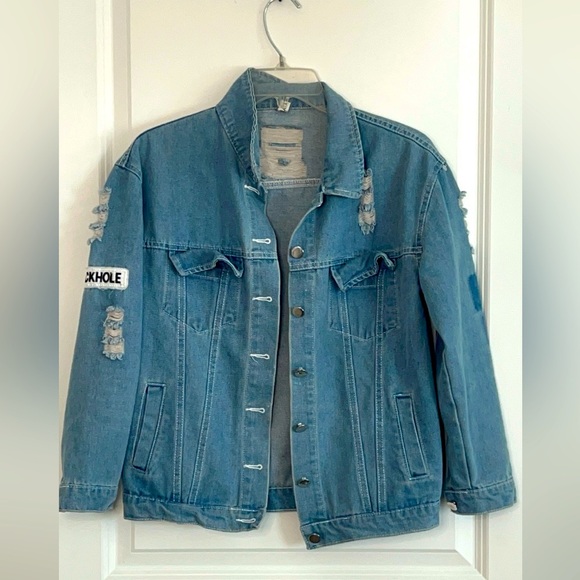 Aieryiyi - Blackhole Distressed‎ Denim Jacket - Picture 1 of 7